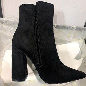 Black Suede Booties